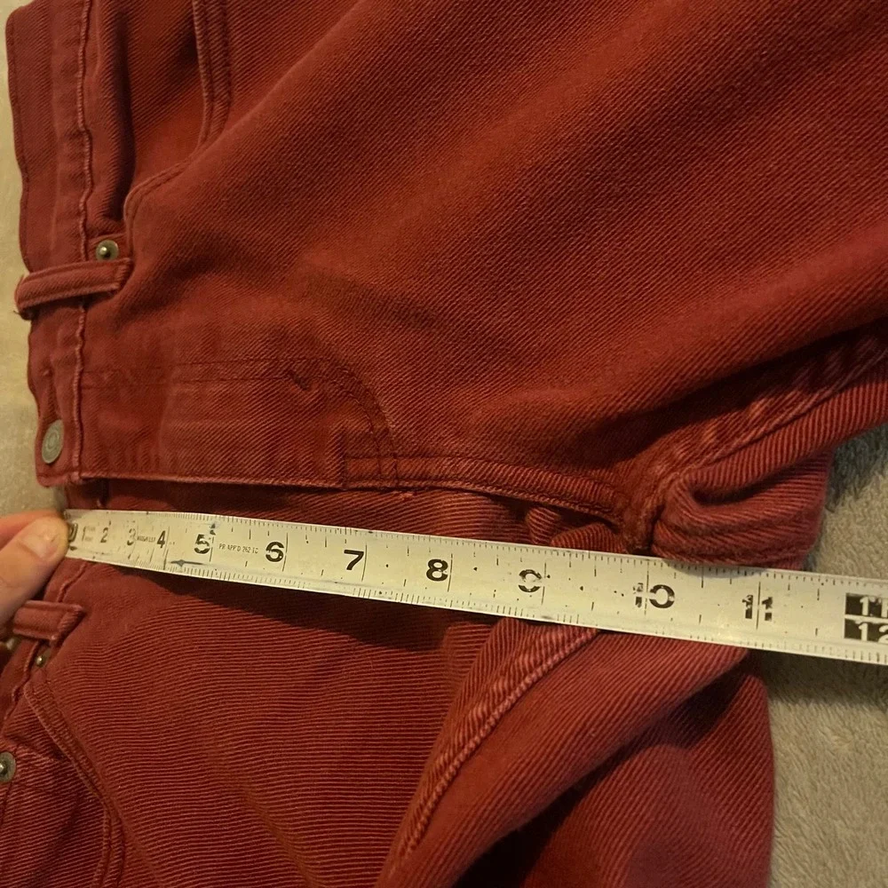 Levis 511 Jeans Mens 32x34 Burgundy Wine Red Slim Fit Stretch Denim Pants 32x32